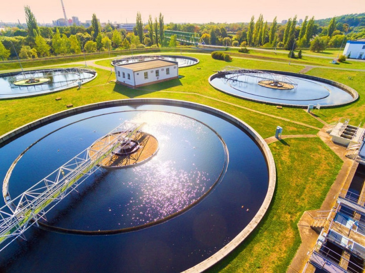 water treatment plant industrial pipes